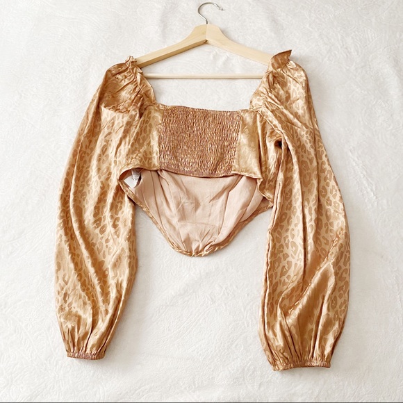 Satin Leopard Print Corset Top - Picture 3 of 10